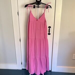 Zara Pink Sleeveless Maxi Dress Size M